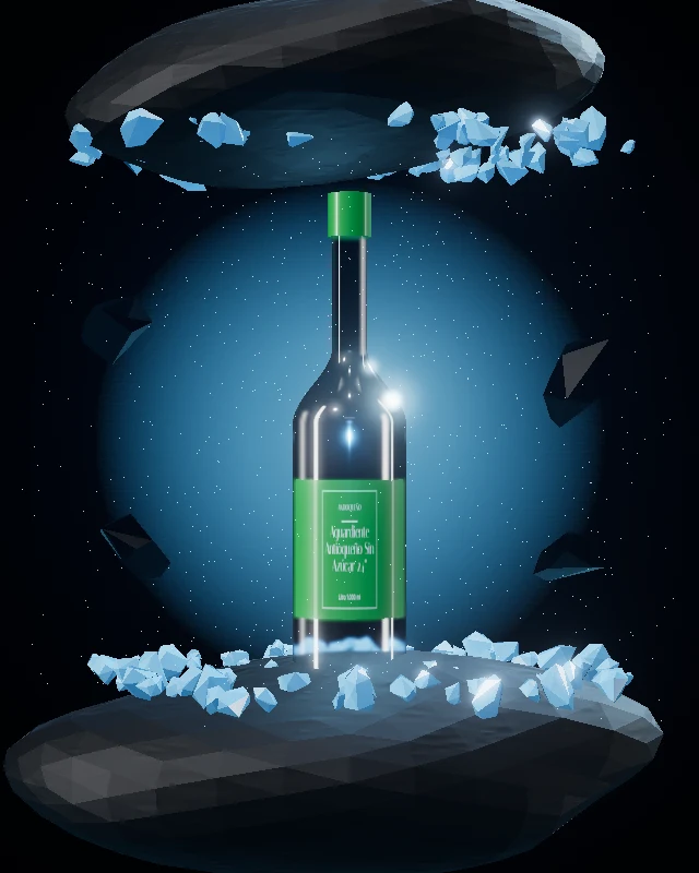Aguardiente Antioqueño Sin Azúcar 24°, Litro 1.000 ml, sobre hielo
