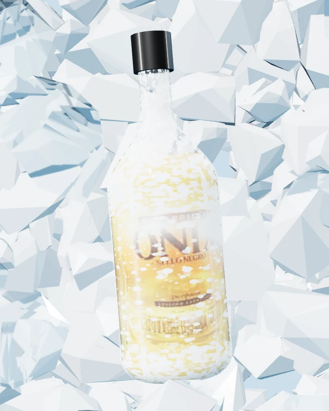 Aguardiente Onix Sello Negro 24°, Media 375 ml, sobre hielo