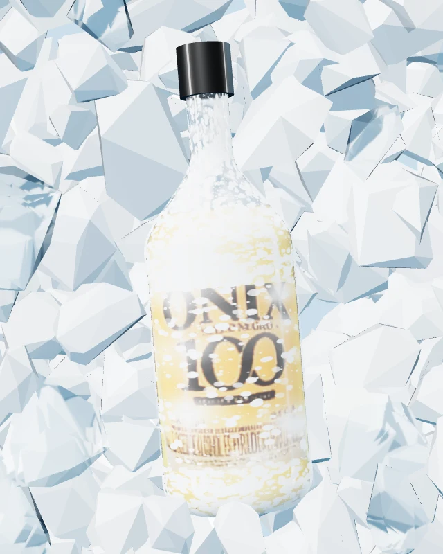 Aguardiente Onix Sello Negro 24°, Botella PET 750 ml, sobre hielo