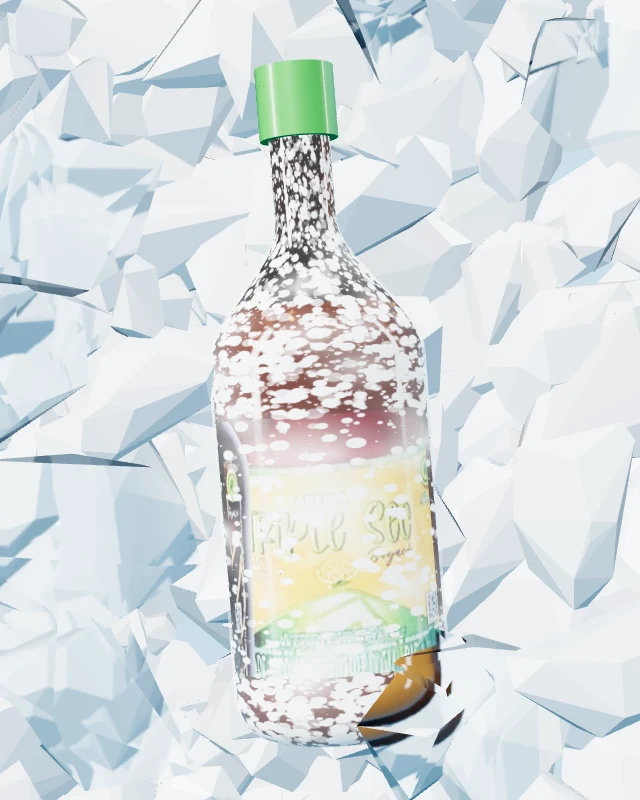 Crema de Licor Triple Sec Boyacá, Botella 750 ml, sobre hielo
