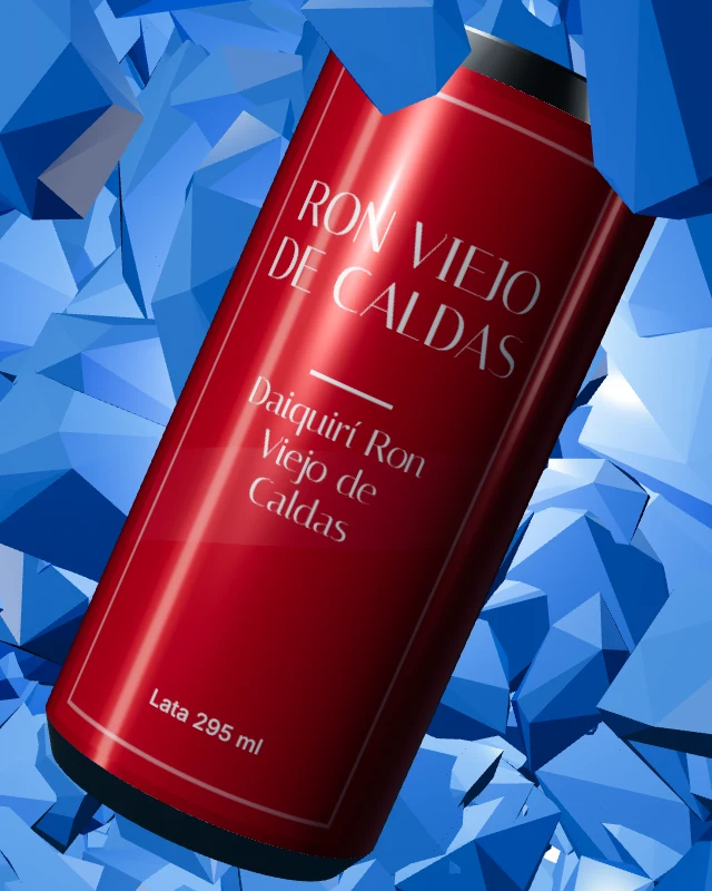 Daiquirí Ron Viejo de Caldas, Lata 295 ml, sobre hielo