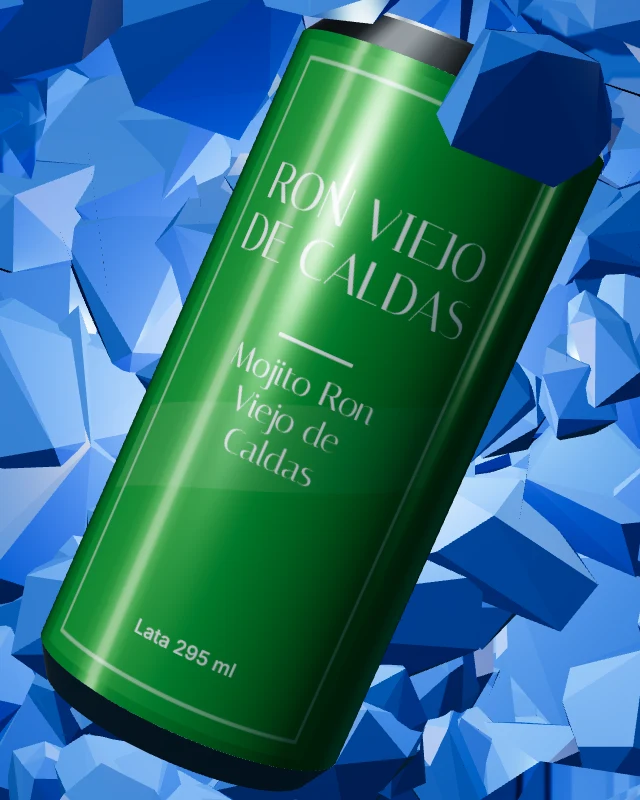 Mojito Ron Viejo de Caldas, Lata 295 ml, sobre hielo
