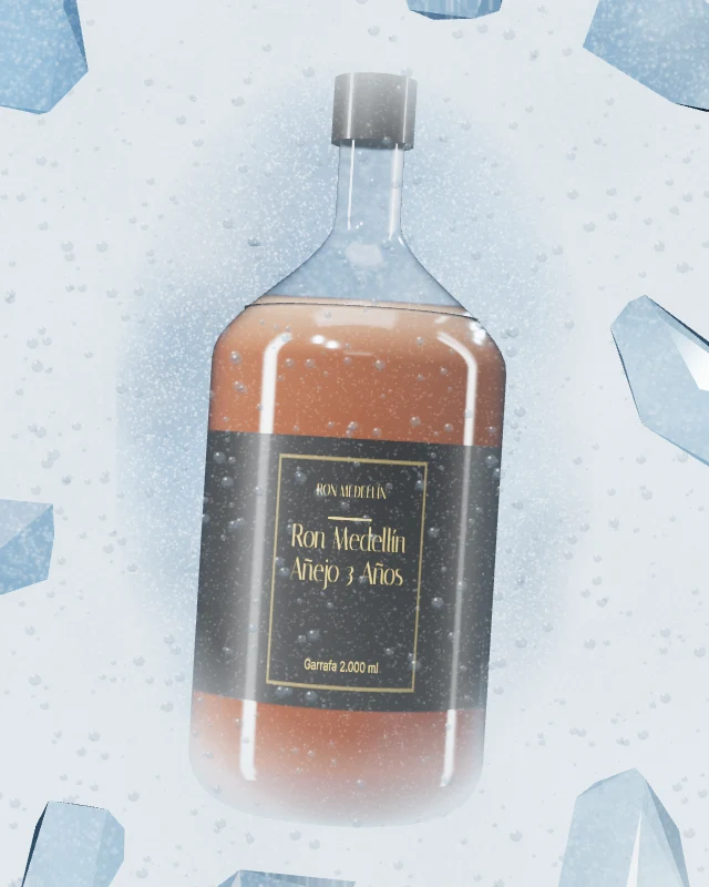 Ron Medellín Añejo 3 Años, Garrafa 2.000 ml, sobre hielo