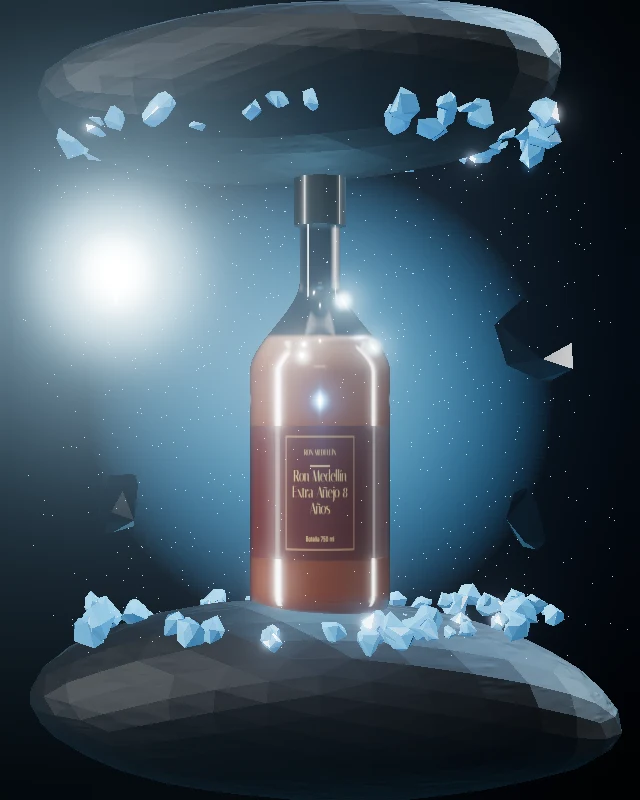 Ron Medellín Extra Añejo 8 Años, Botella 750 ml, sobre hielo