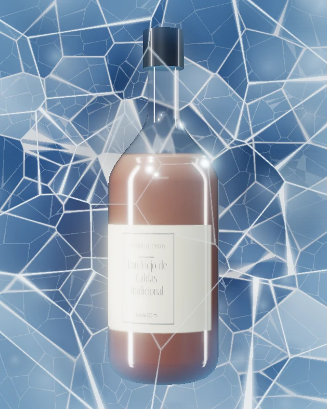 Ron Viejo de Caldas Tradicional, Botella 750 ml, sobre hielo