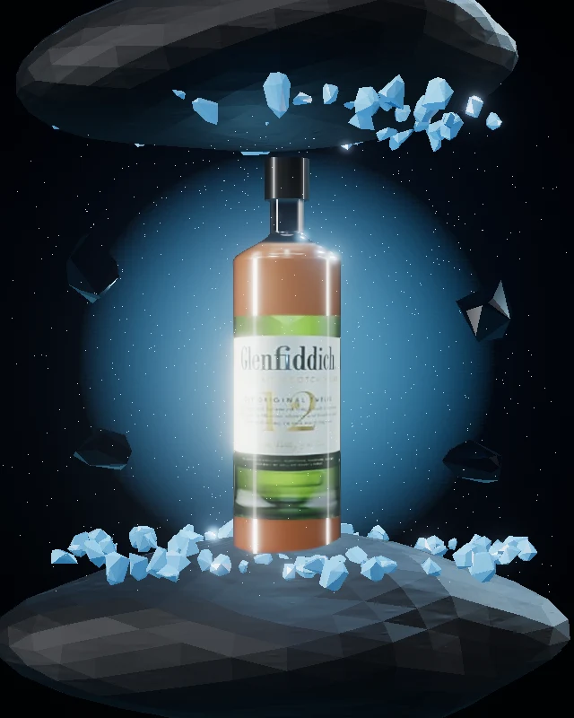 Glenfiddich 12 Años, Shot 50 ml, sobre hielo