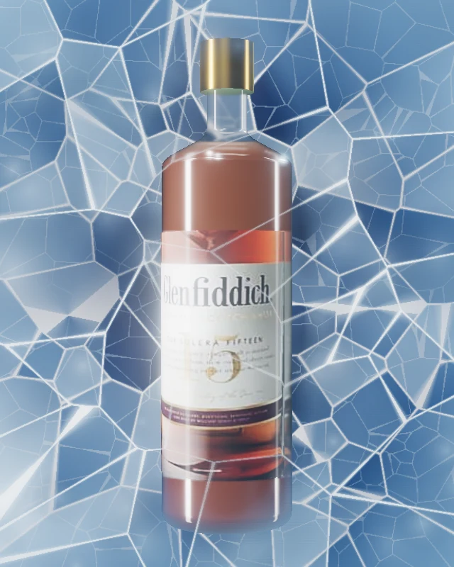 Glenfiddich 15 Años, Shot 50 ml, sobre hielo