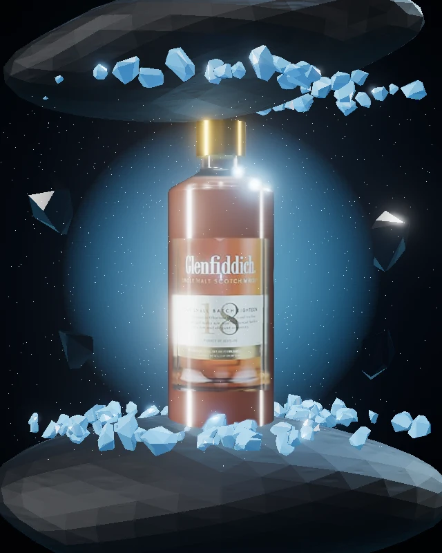 Glenfiddich 18 Años, Botella 700 ml, sobre hielo