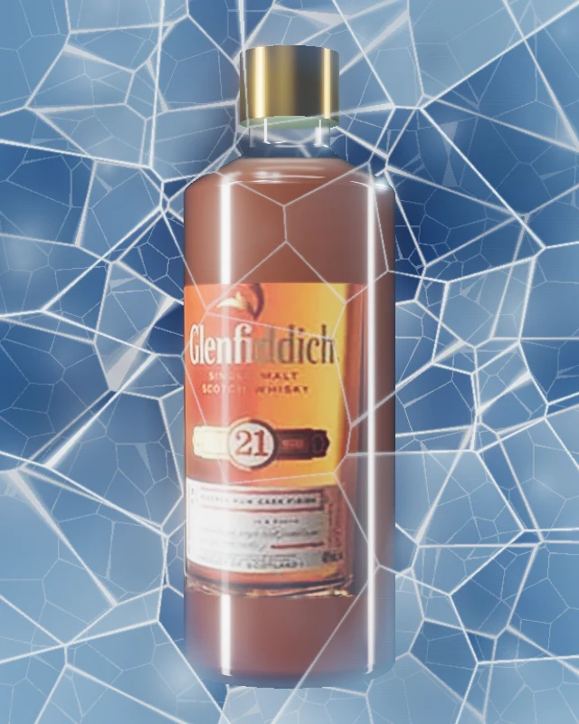 Glenfiddich 21 Años, Botella 750 ml, sobre hielo
