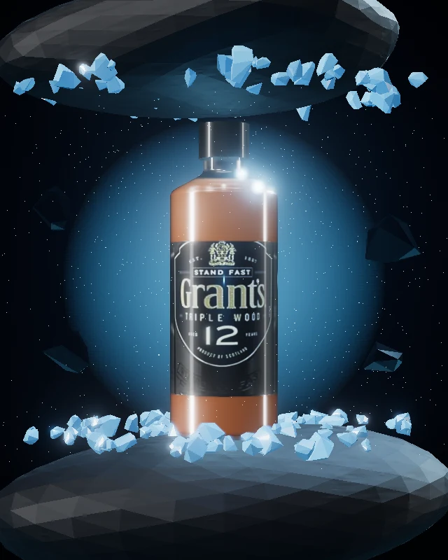 Grant’s Triple Wood 12 Años, Botella 750 ml, sobre hielo