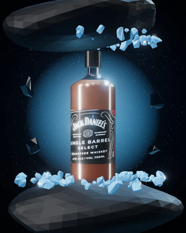 Jack Daniel’s Single Barrel, Botella 750 ml, sobre hielo