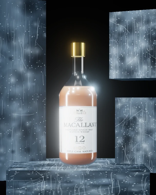 The Macallan Triple Cask 12 Años, Botella 700 ml, sobre hielo